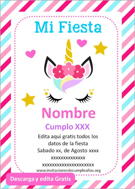 Invitaciones de Flores para editar de Cumpleaños cumpleaños